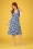 60er Mira Antigua Kleid in Kaschmir Blau