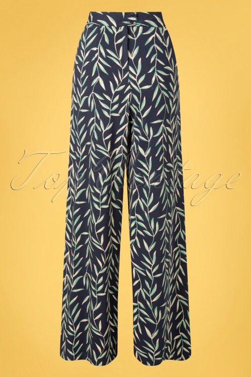 King Louie - 70s Buena Vista Palazzo Pants in Blue 3
