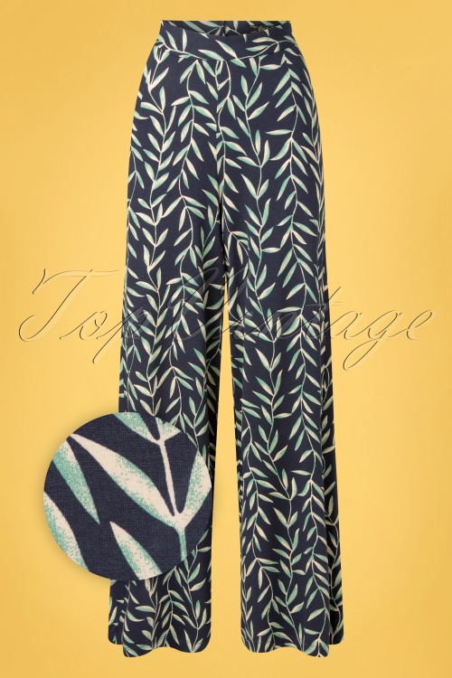 King Louie - 70s Buena Vista Palazzo Pants in Blue 2