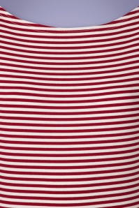 Banned Retro - 50s Szizzle Stripe Top in Dark Red 3