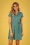 60er Clara Geo Kleid in Frischem Blau