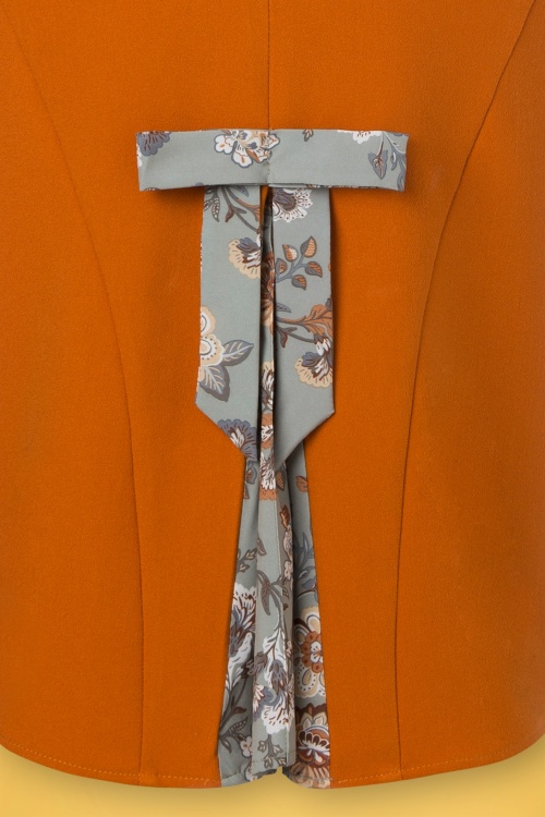 Miss Candyfloss 41488 Pencil Skirt Flower Rust 220304 605W