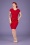 50er Serenity Bleistift Kleid in Rot 