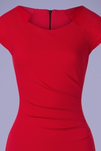 Vintage Chic for Topvintage - 50s Serenity Pencil Dress in Lipstick Red 3