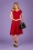 50er Carin Swing Kleid in Rot