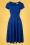 Riyana Swing Dress Années 50 en Bleu Roi