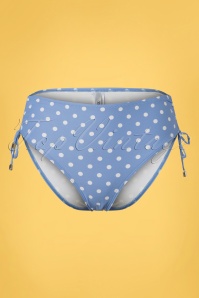 Cyell - Just Dot High Waist Bikini Bottoms en Bleu Pastel 