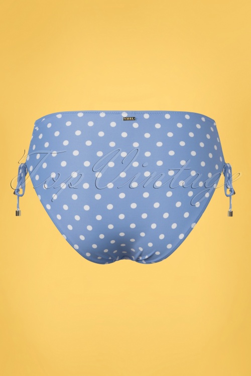 Cyell - Just Dot High Waist Bikini Bottoms en Bleu Pastel  3