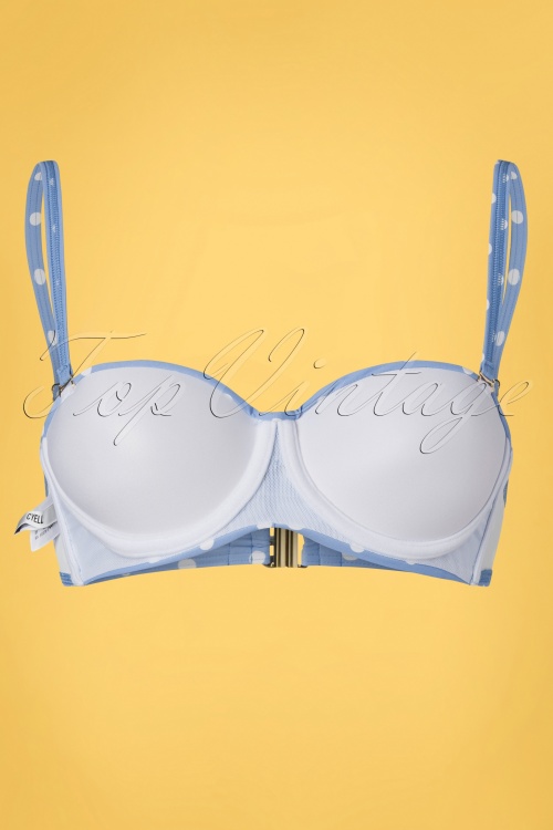 Cyell - Just Dot Bikini Top in Pastel Blue 4