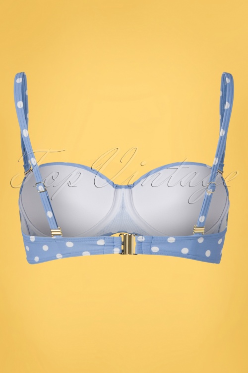 Cyell - Just Dot Bikini Top en Bleu Pastel 3