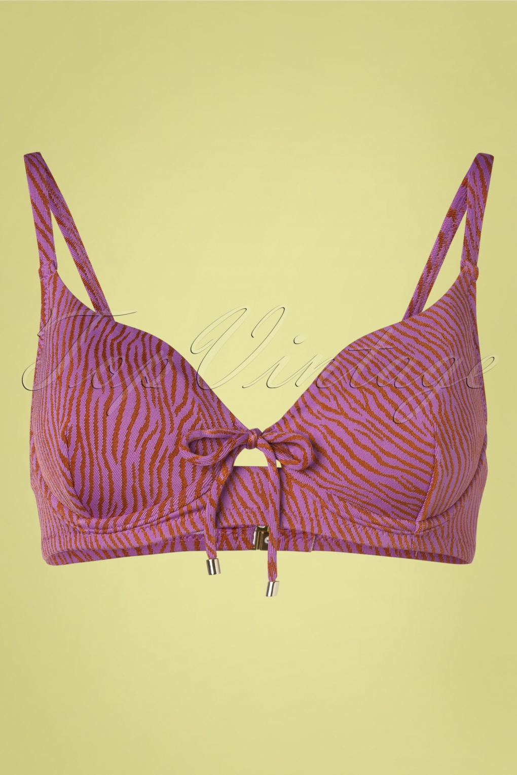 Cyell Zumba Zebra Bikini Top in Pink