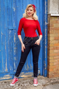 Rock-a-Booty - Doris Skinny Jeans in Dunkelblau