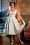 Aleah Minty Swing Dress Années 50 en Bleu Ciel