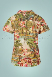 LaLamour - 70s Tresy Tropical Blouse in Multi 2