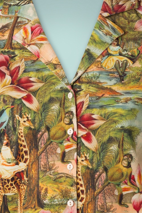LaLamour - Tresy Tropical Bluse in Multi 3