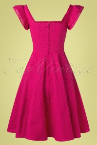 Timeless - 50s Raphella Dress in Cerise 2