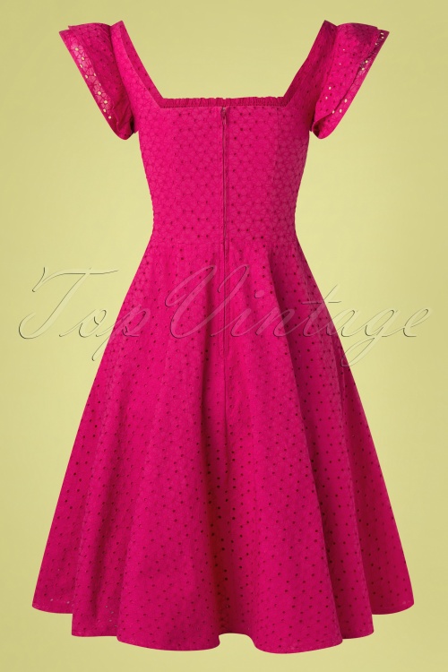 Timeless - 50s Raphella Dress in Cerise 2