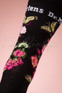 Dr. Martens - Flower sokken in zwart 2