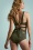 Marlies Dekkers - Cache Coeur High Waist Briefs Années 50 en Vert Algue