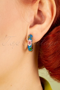 Day&Eve by Go Dutch Label - 60s My Flower Earrings in Blue
