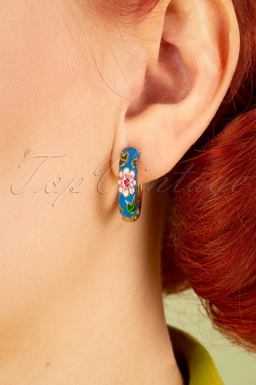 Day&Eve by Go Dutch Label - My Flower Earrings Années 60 en Violet