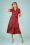 60s Rosie Pablo Ruffle Midi Dress in Ribbon Red