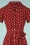 King Louie 40084 Rosie Ruffle Midi Dress Pablo Ribbon Red 211206 001V