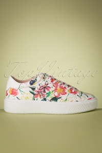 Ted Baker - 50s Lonnia Floral Sneakers in Ivory  4