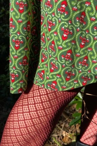 Peppery Panty - The Classic Open Patterned Tights en Hot Lava 4