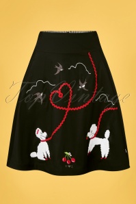 Blutsgeschwister - 50s Queen of Poodles Swing Skirt in Black 2