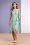 Gilly Floral Midaxi Dress Années 60 en Turquoise