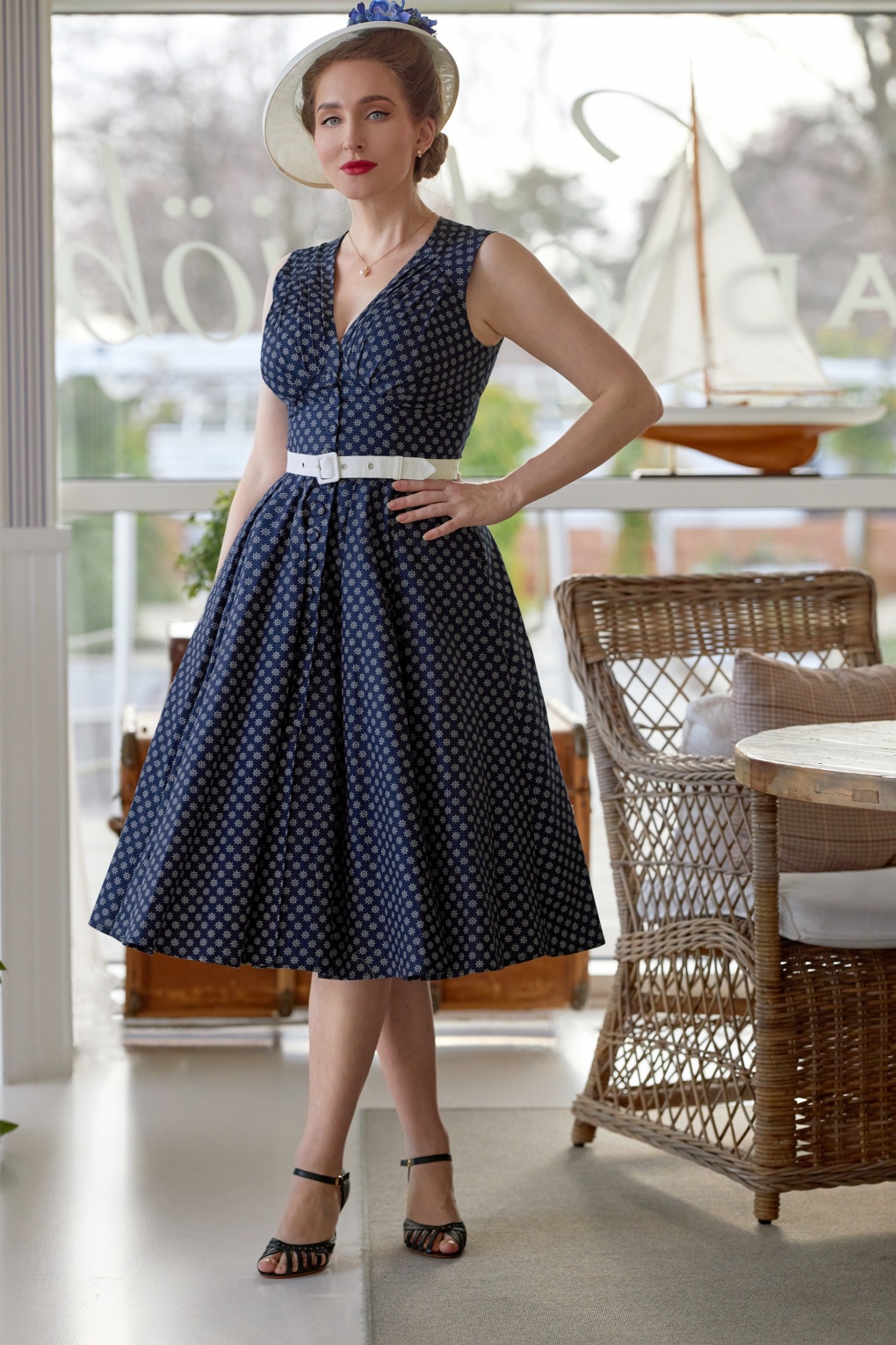 nautical swing dress