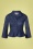Liza Lee Blazer Jacket Années 50 en Bleu Denim