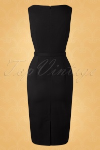 Vintage Diva  - De Ferocity pencil jurk in zwart 6