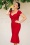 The Joyceleen Pencil Dress in Imperial Red