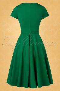 Vintage Diva  - Das Anne-Lee Swing Kleid in Smaragd Grün 10