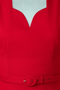Vintage Diva  - De Grazia A-lijn jurk in keizerlijk rood 5