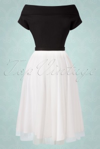 Vintage Diva  - The Fremont Occasion Swing Dress in Black and White 9