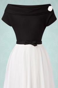 Vintage Diva  - The Fremont Occasion Swing Dress in Black and White 6