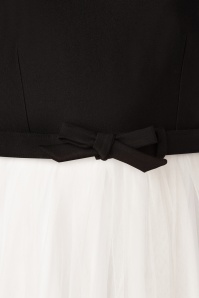 Vintage Diva  - The Fremont Occasion Swing Dress en Noir et Blanc 8