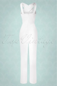 Vintage Diva  - The Maxine Jumpsuit in Off White 6