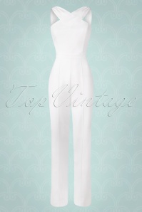 Vintage Diva  - The Maxine Jumpsuit in Off White 3