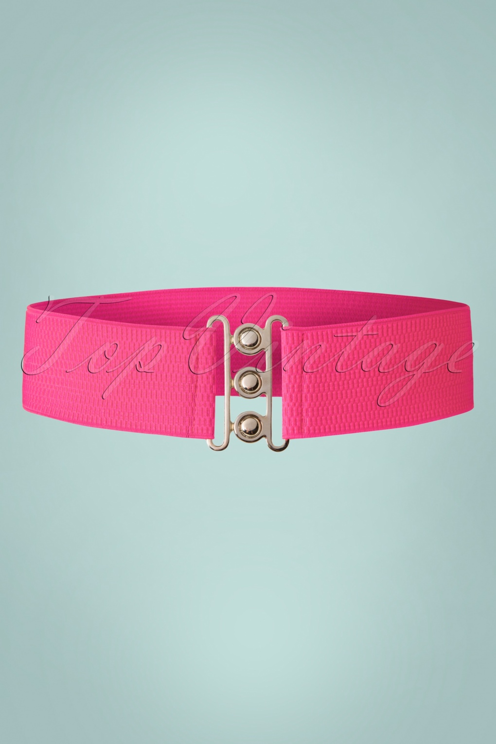 50s Lauren Retro Stretch Belt in Hot Pink