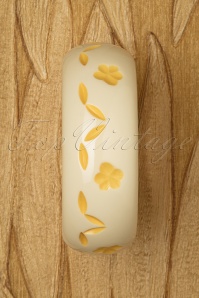 Splendette - Exclusief bij Topvintage ~ Primrose brede armband in crème