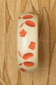 Splendette - Exclusief bij Topvintage ~ Apricot brede armband in crème