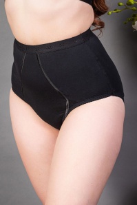 What Katie Did - 50s Marilyn High Waist Cotton Knickers in Black 2