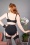 What Katie Did - 50s Marilyn Cotton Suspender Belt in Black 3