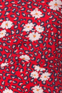 Louche - Nadine Roaring Daisy jurk in rood 5