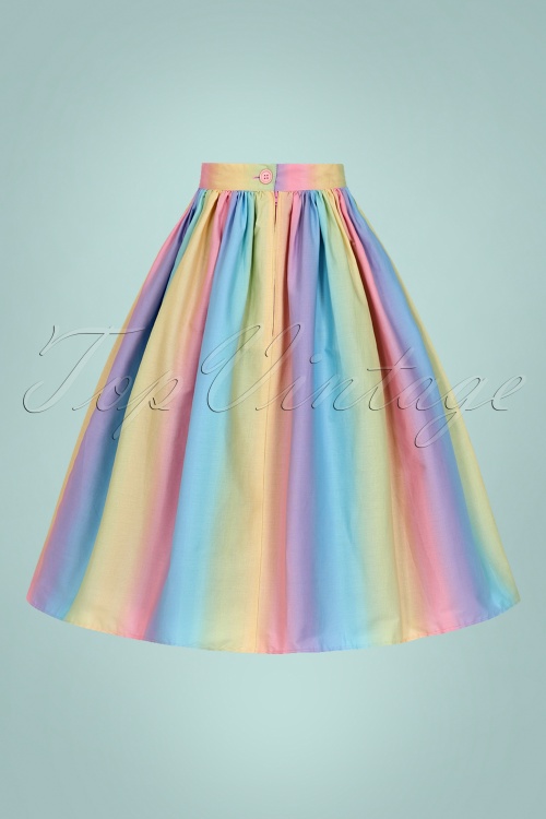 Bunny - 50s Halo Swing Skirt in Multi Pastels 2