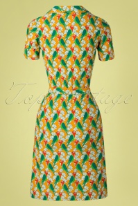 Bakery Ladies - Tulsa Parrot Sundeck Polo Dress Années 60 en Moutarde 2
